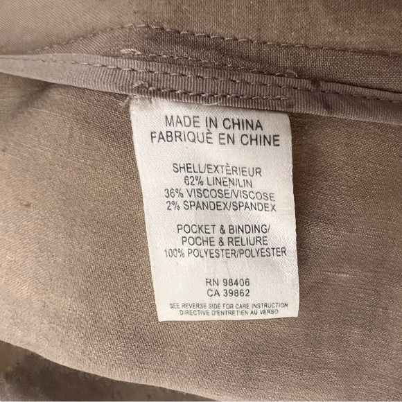 $375 Theory Lanai Linen Blend Beige Blazer size 4 - Picture 6 of 10